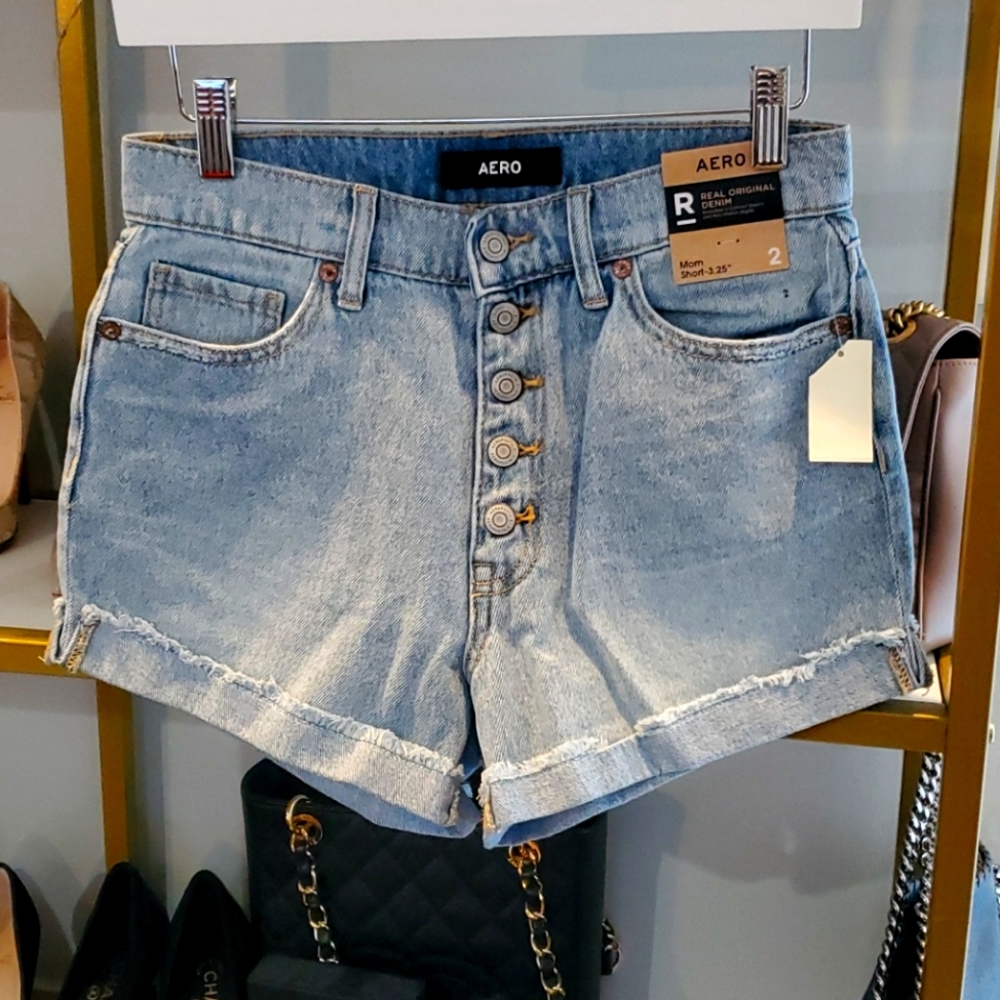 Aeropostale Real Denim Mom Shorts